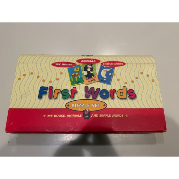 Other - First Words Puzzle Set Kids Educational Learning Game Animals House Simple Words